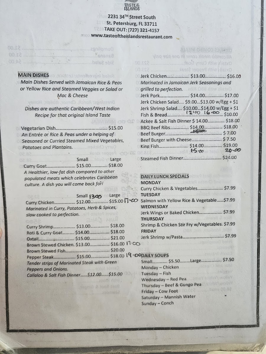 Taste of the Islands Restaurant Menu - Image 2